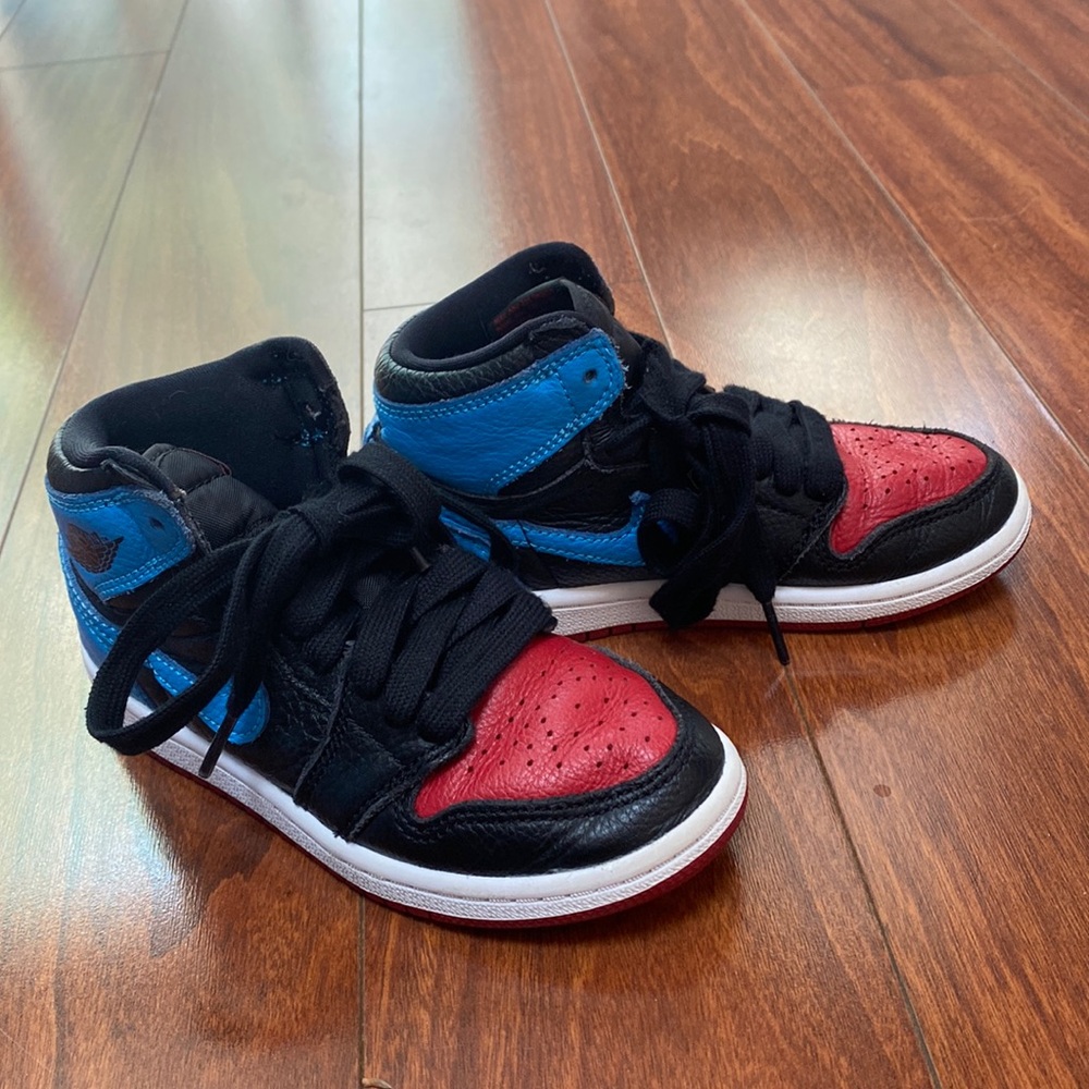 UNC to Chicago Air Jordan 1 Mid Sneakers